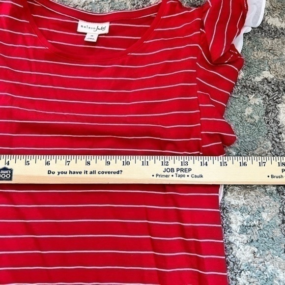 Maison Jules womens red and white stripe shift dress size XS - Picture 6 of 10